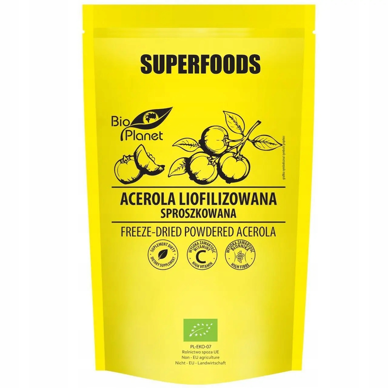 Acerola Lyofilizovaná Prášková Bio 100 g Bio Planet Superfoods