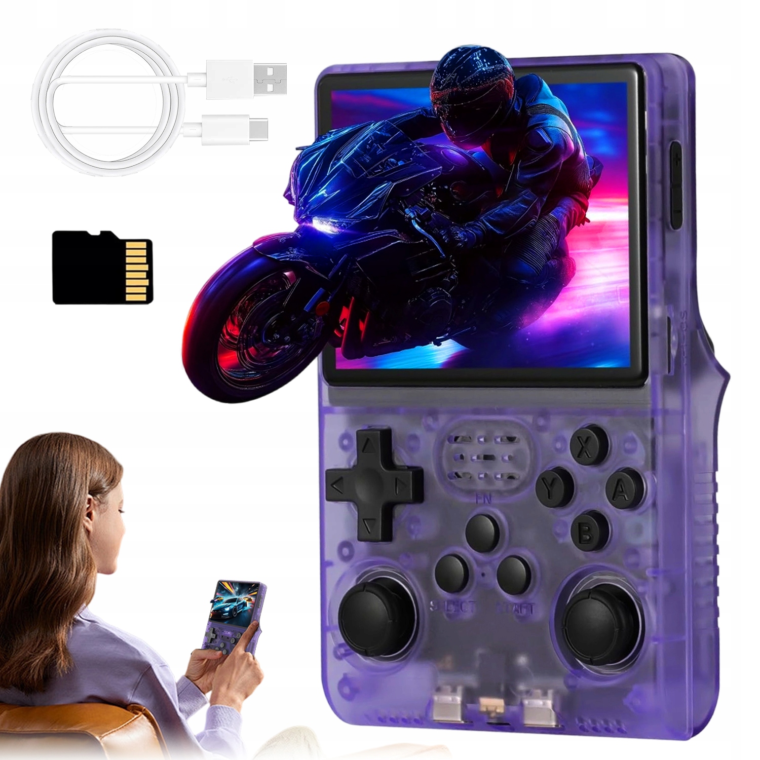 Retro Herní Konzole 256GB 3.5 Ips Hd Linux 8H Baterie Pro Hráče