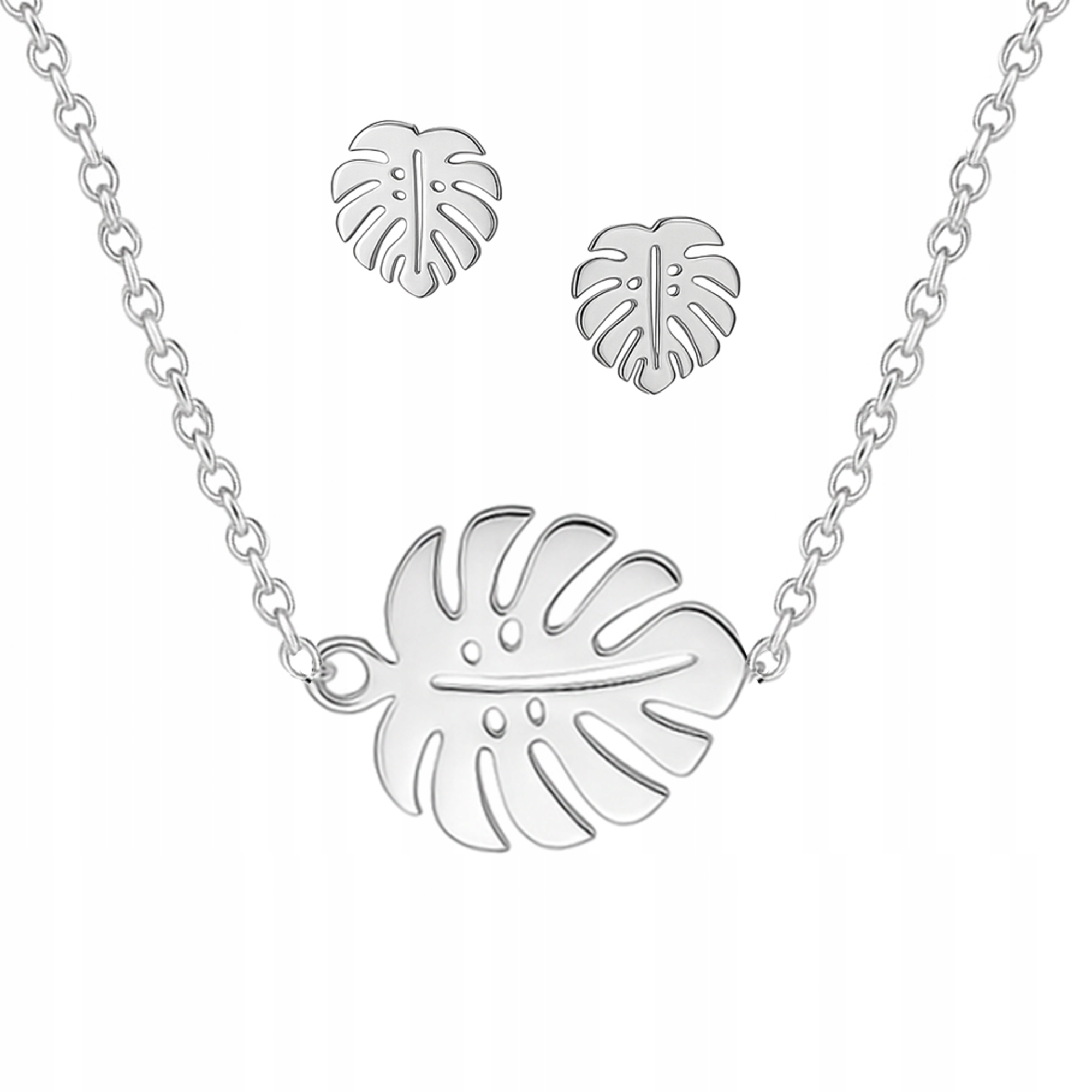 Sada stříbrných šperků Monstera Symbol klidu Stříbro 925