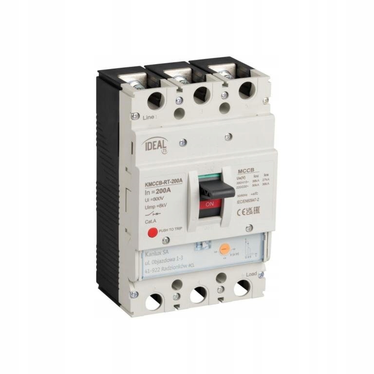 Wyłącznik kompaktowy Mccb KMCCB-RT-200A 3 bieguny IP20 37283