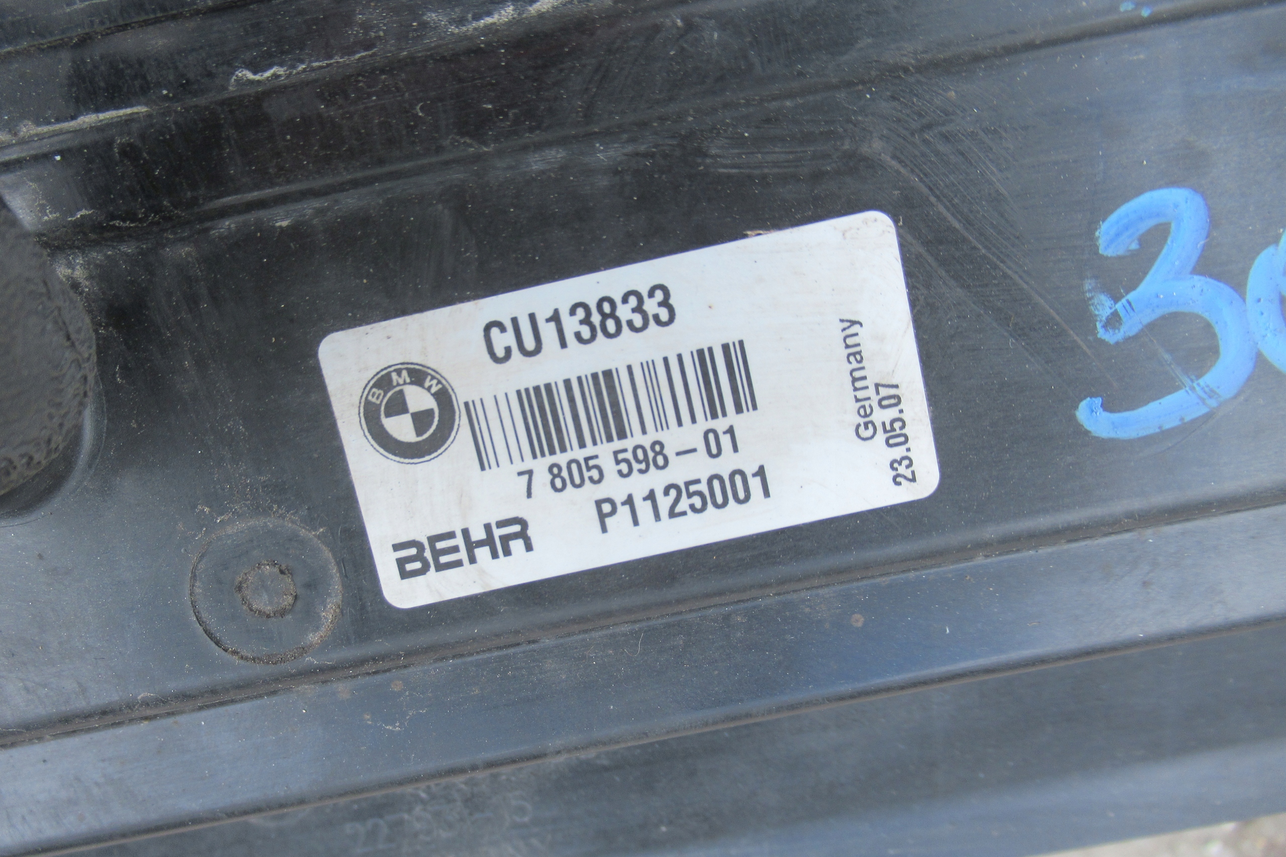 BMW E61 07R KOMPLET radiatore Z WENTYLATOREM