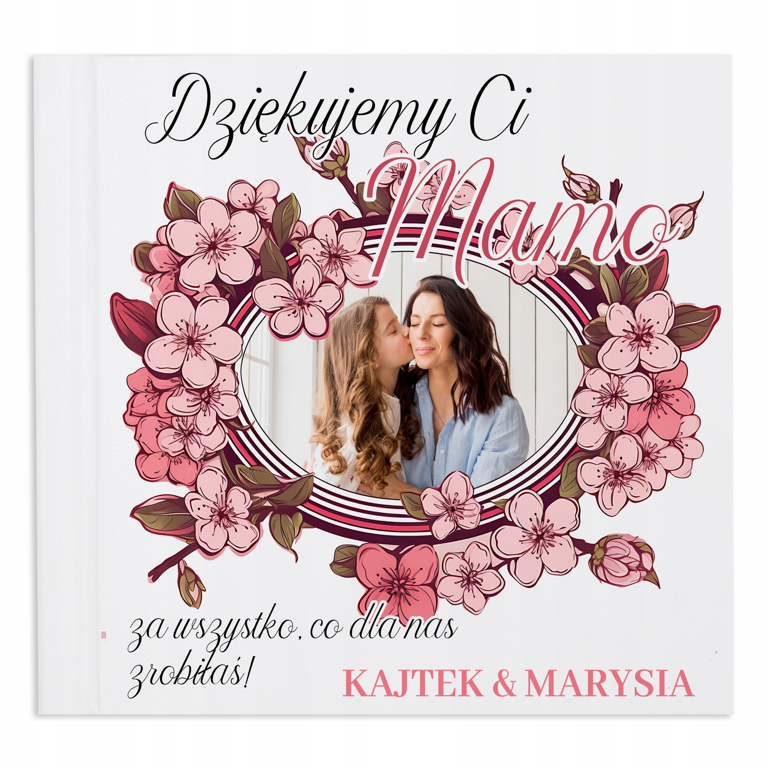 Růžový Album Dárek ke Dni Matek Narozeniny Děkujeme Ti Mami Jméno Vzory