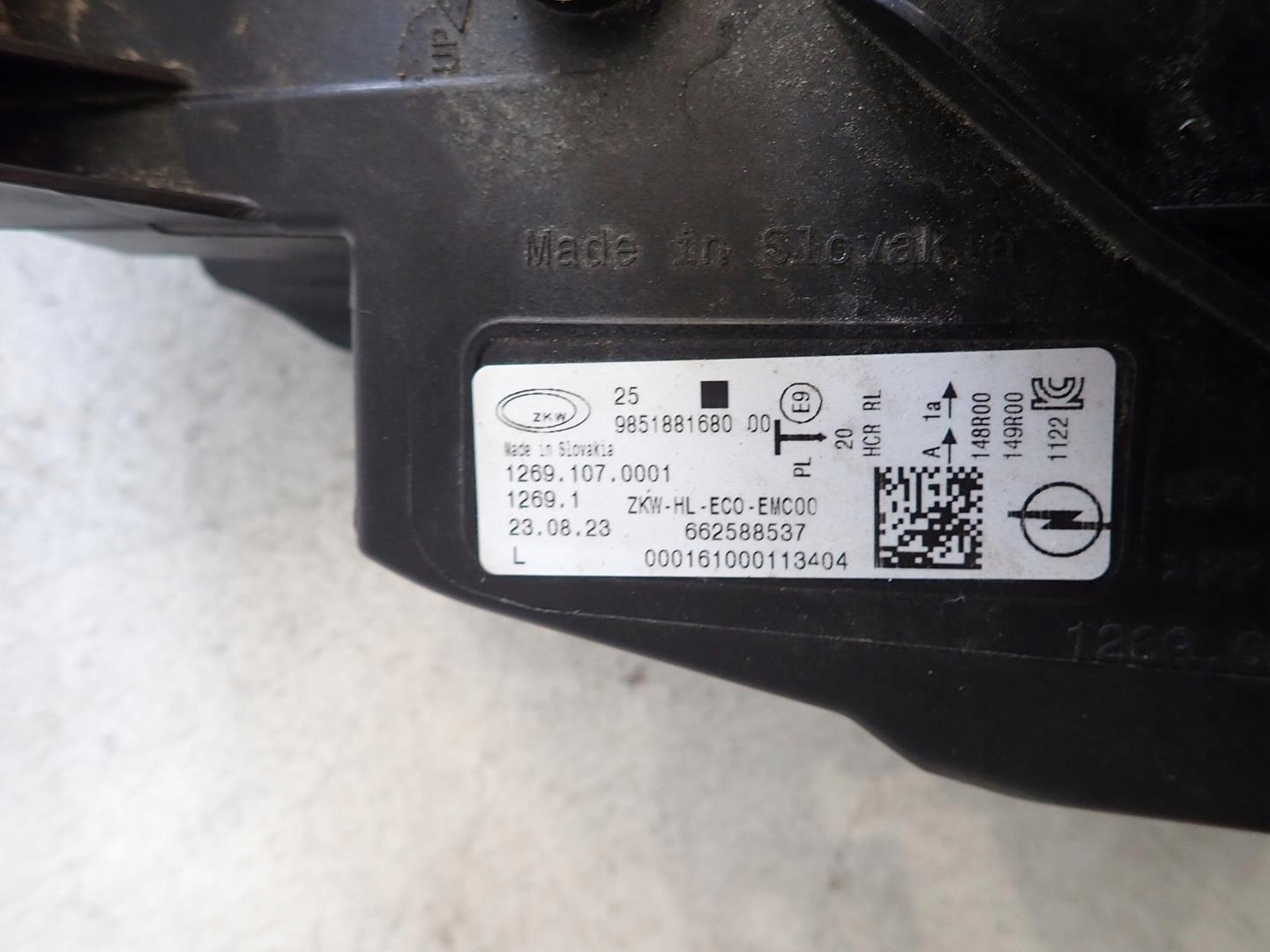 light front front left OPEL ASTRA VI L 2022- FULL LED 9851881680