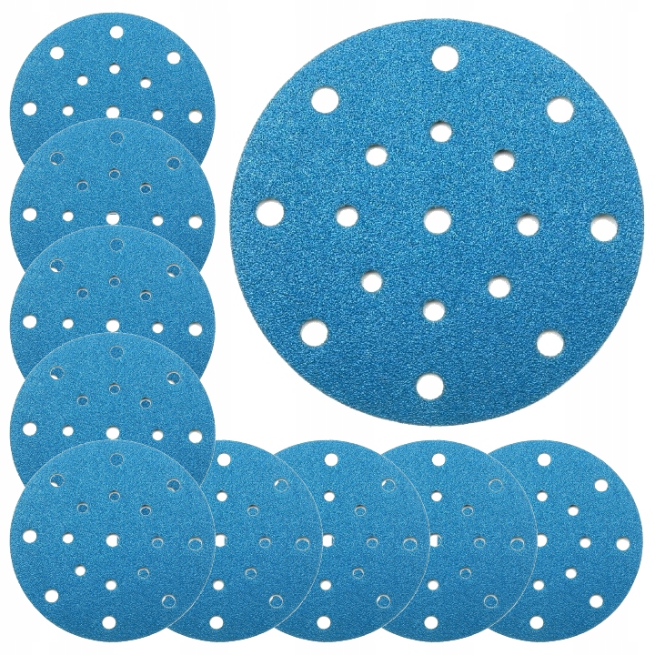 KRĄŻEK PAPIER ŚCIERNY NA RZEP DEERFOS 150mm P150 FESTOOL 17H 10szt