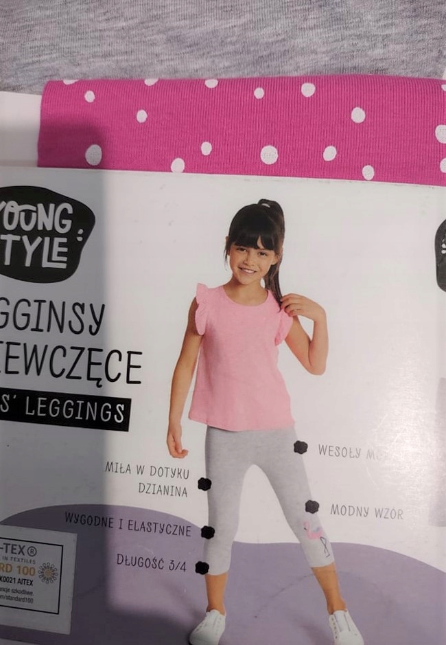 

Legginsy dziewczęce Young Style 110/116 2 szt. 3/4