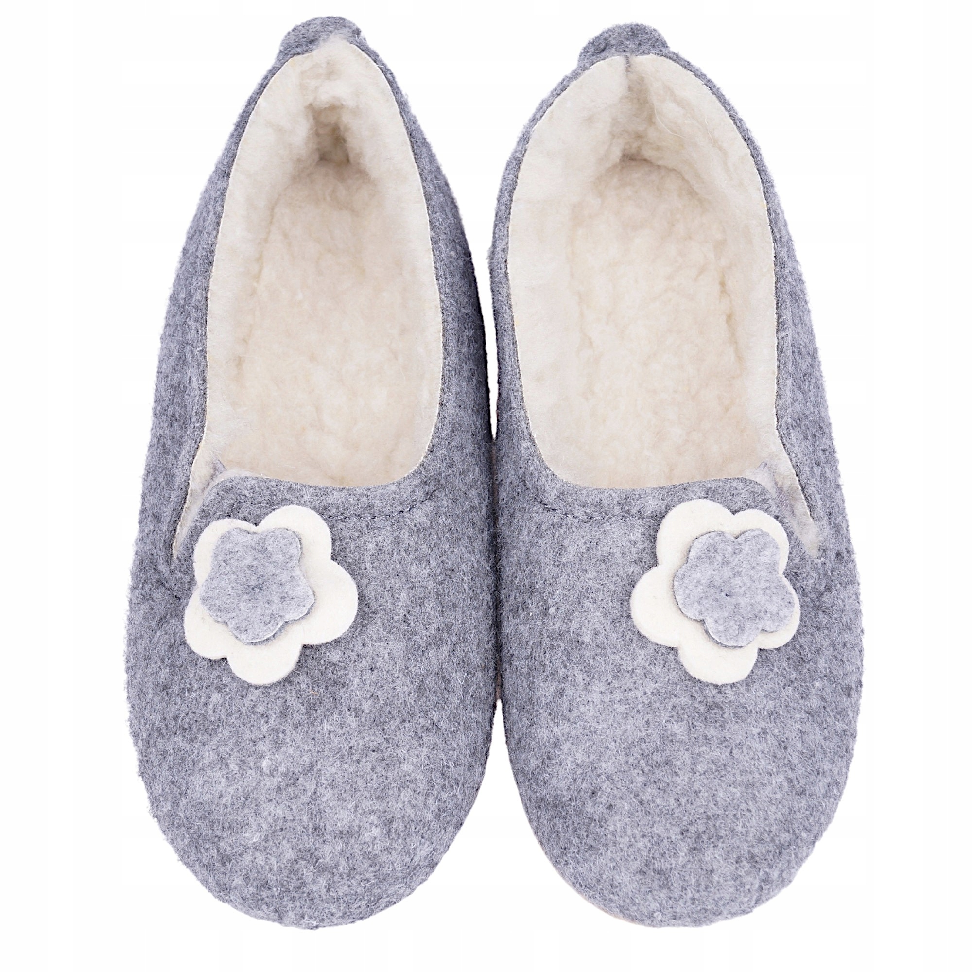 

Bambosze damskie wełniano filcowe z kwiatkiem 39