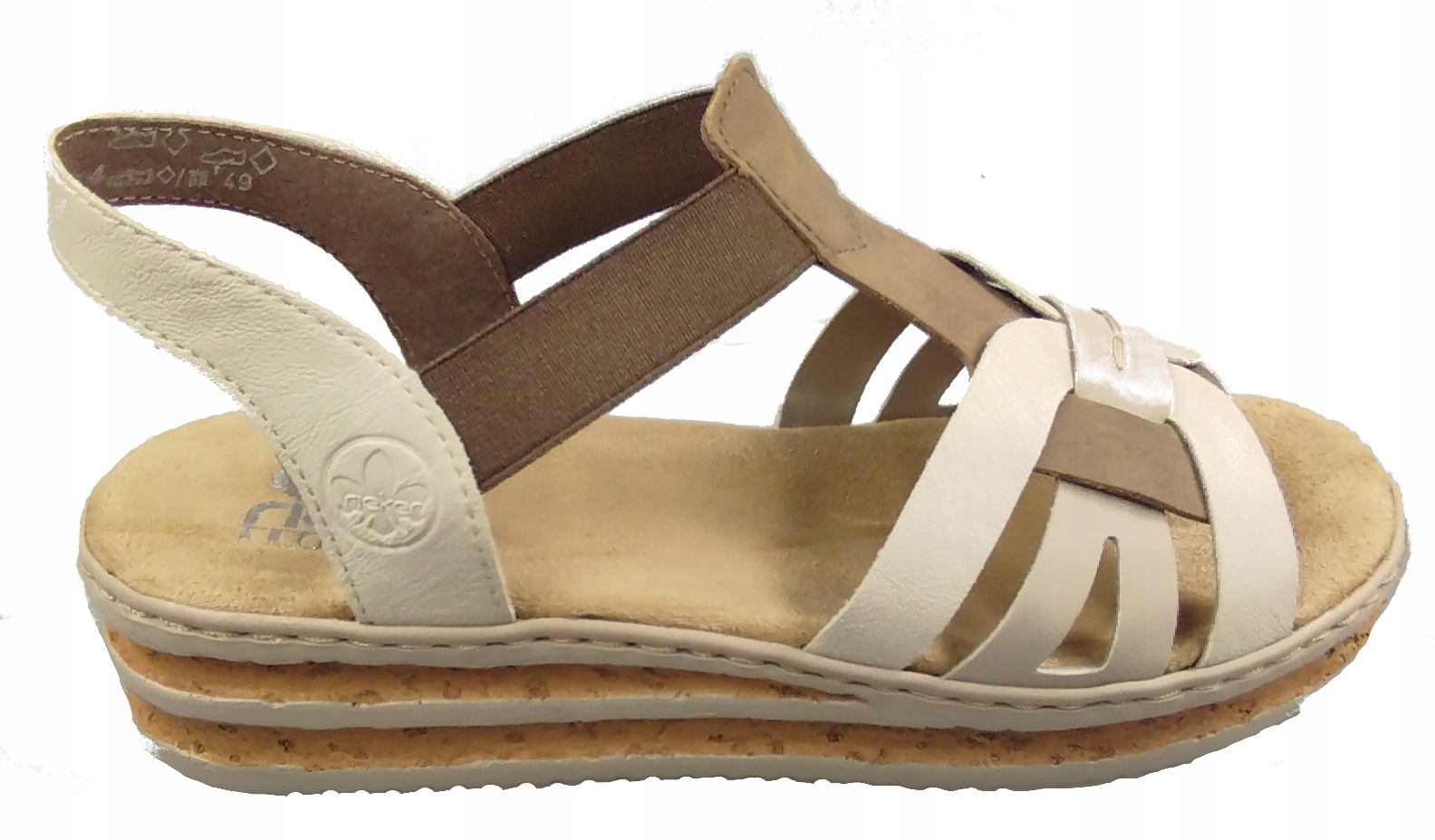 Rieker Sandály 62918-62 Béžová Multi r37