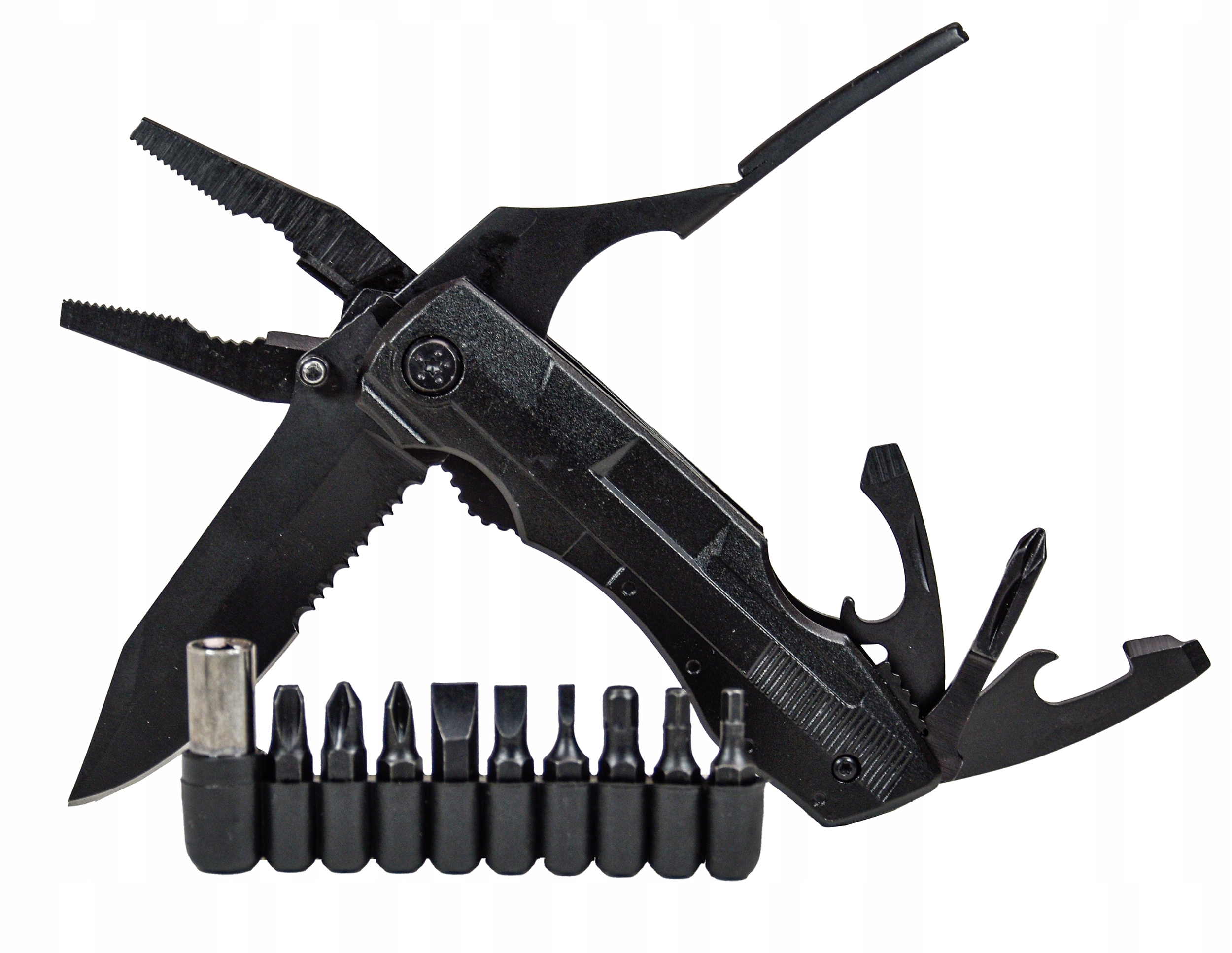 Nůž Multifunkční Kombinačky Šroubovák Bity Multitool Robustní