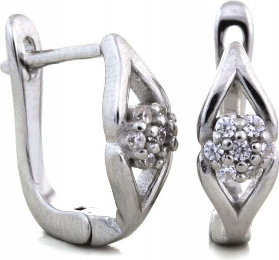 Stříbrné náušnice 925 elegantní s zirkony 3,19 g pro módní ženu