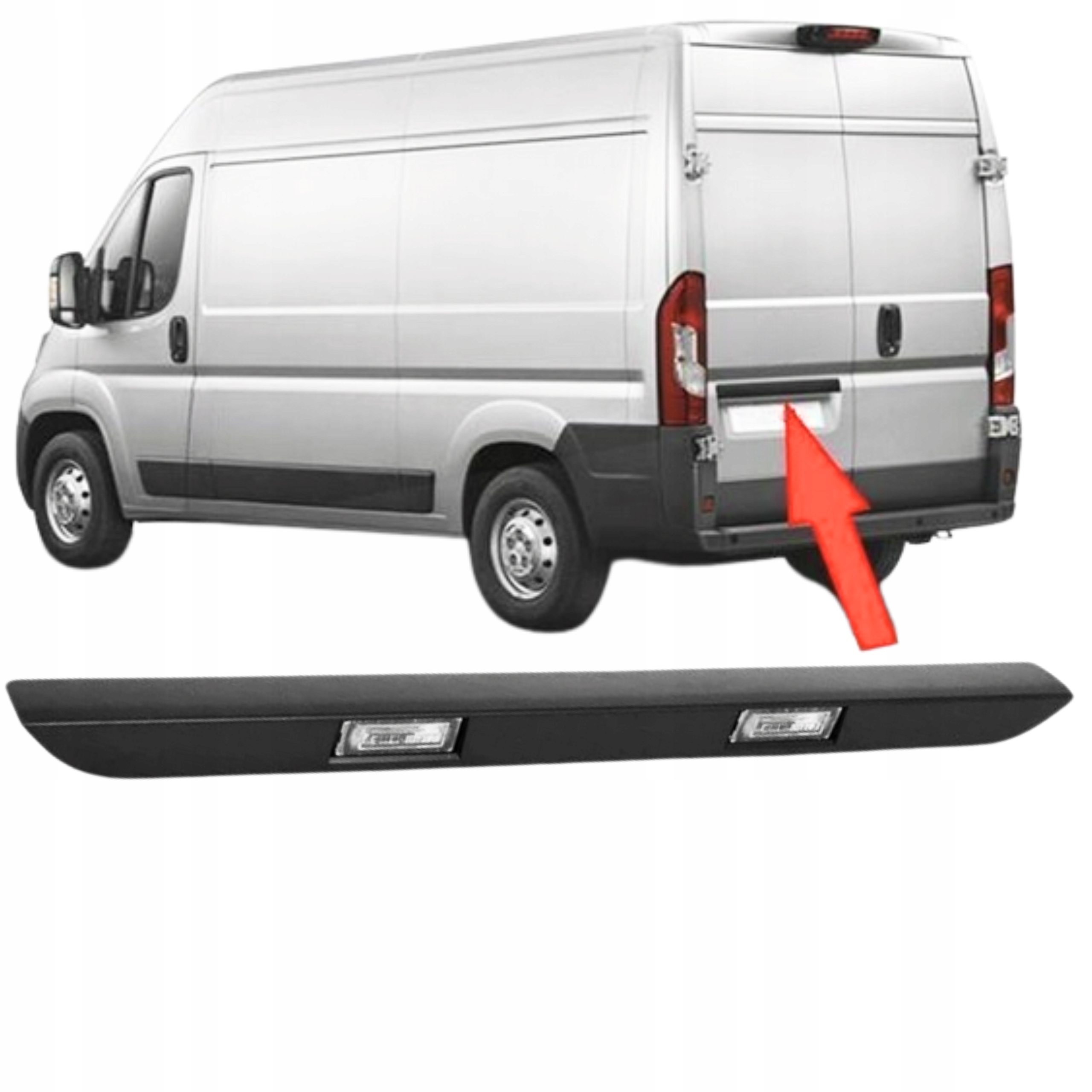 Lišta Blenda Lampky Registrační tabule Ducato Boxer Jumper 2006-