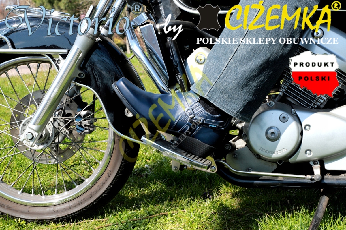 VICTORIO Kowbojki Półbuty SKÓRA PL 1026 GRANAT 40 Ocieplenie nie