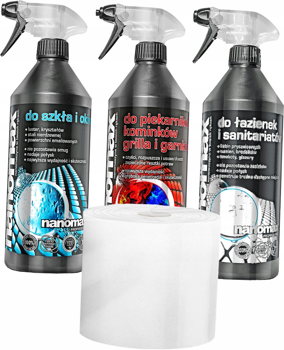 Levně Nanomax Čisticí prostředek na Troubu Koupelnových Skel Papírový Ručník 310 m