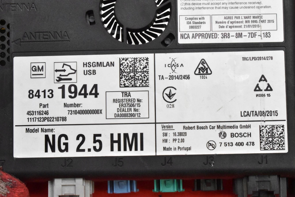 control unit module RADIA 84131944 OPEL ASTRA 5 V K 15-20