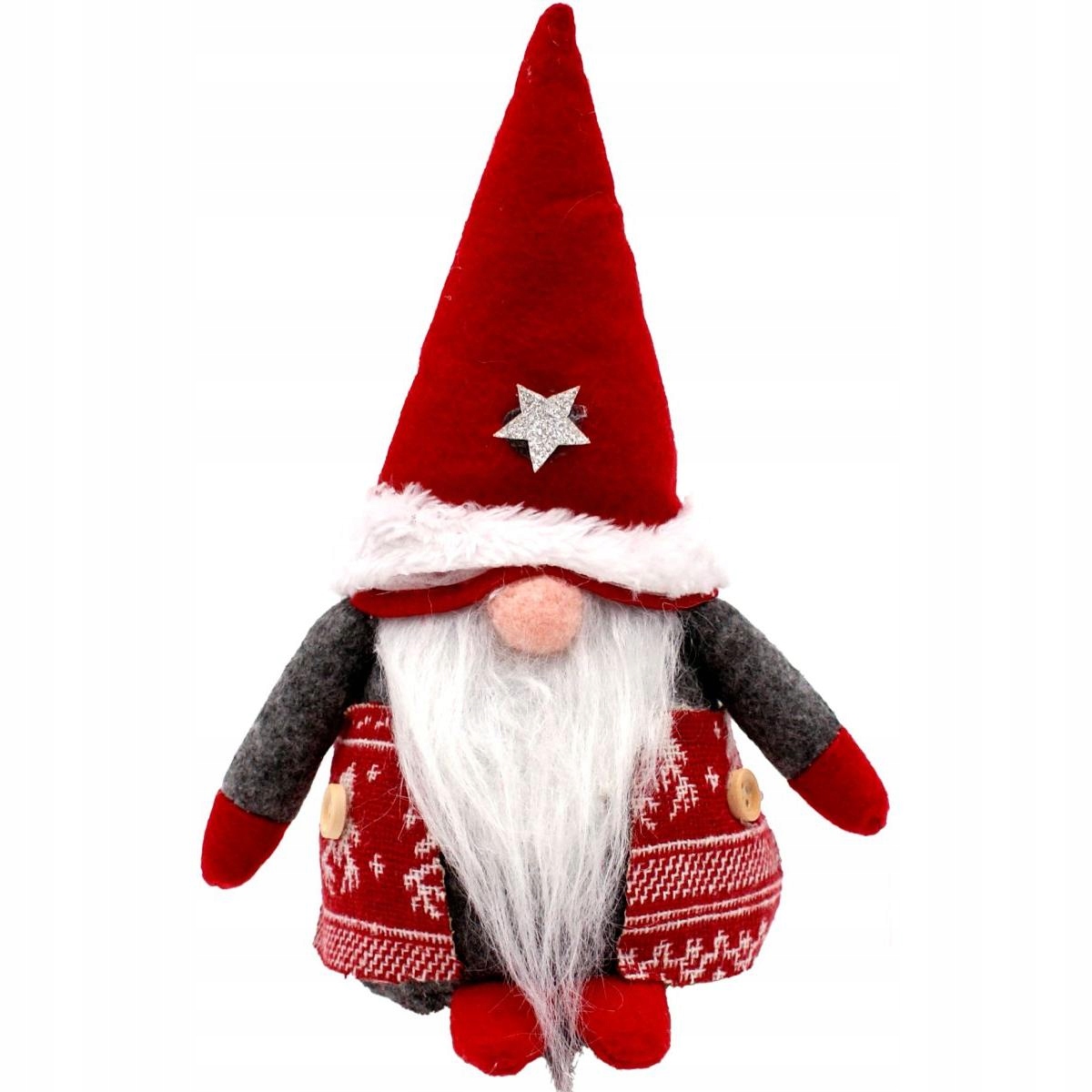 SKRZAT GNOM DEKORACYJNY 2 FIGURKI PAN I PANI MIKOŁAJ 20CM OZDOBA ŚWIĄTECZNA Marka Saska garden