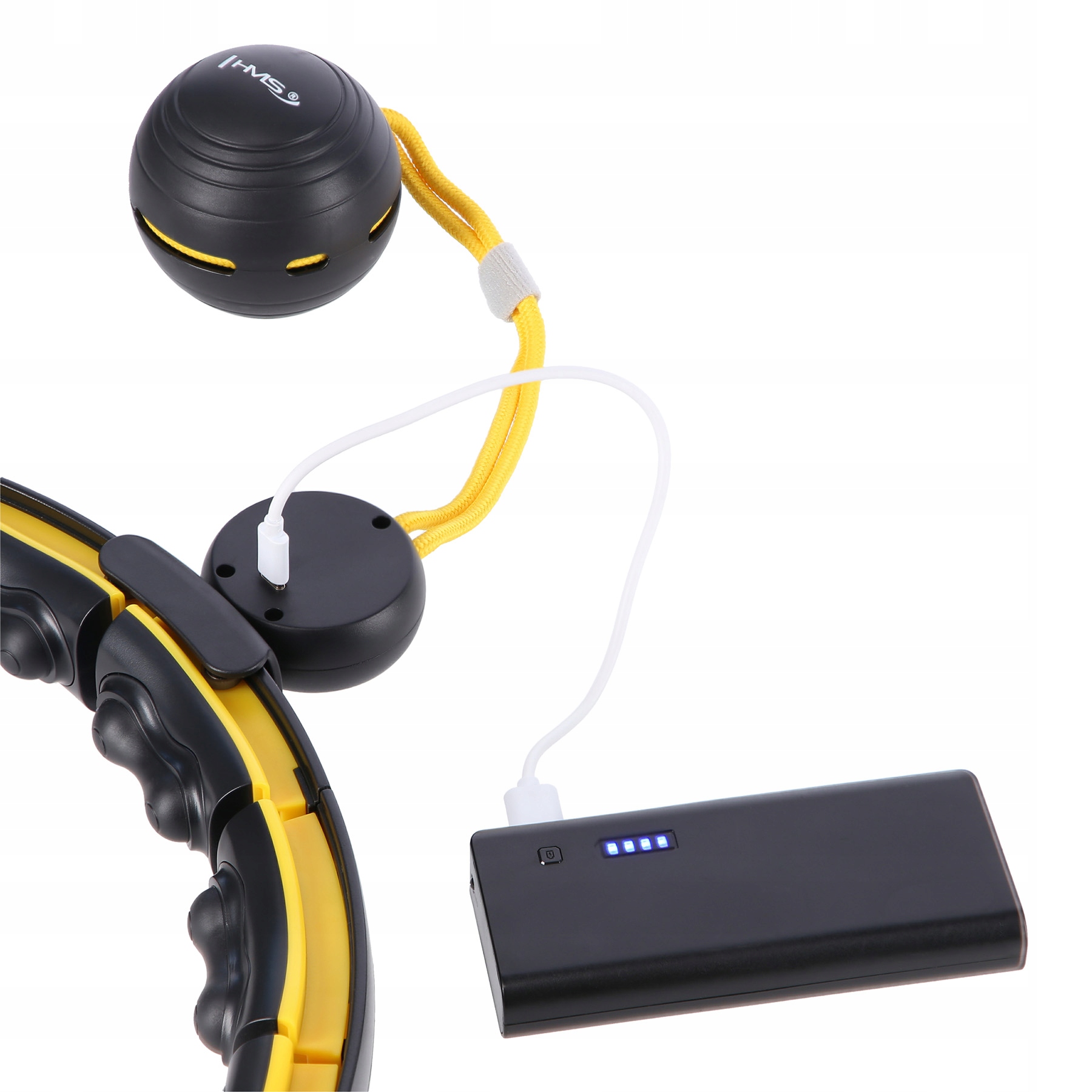 HULA HOP Z MATERIAŁU TPE Z MAGNESAMI I OBCIĄŻNIKIEM + LICZNIK HMS HHM21 Model HHM21