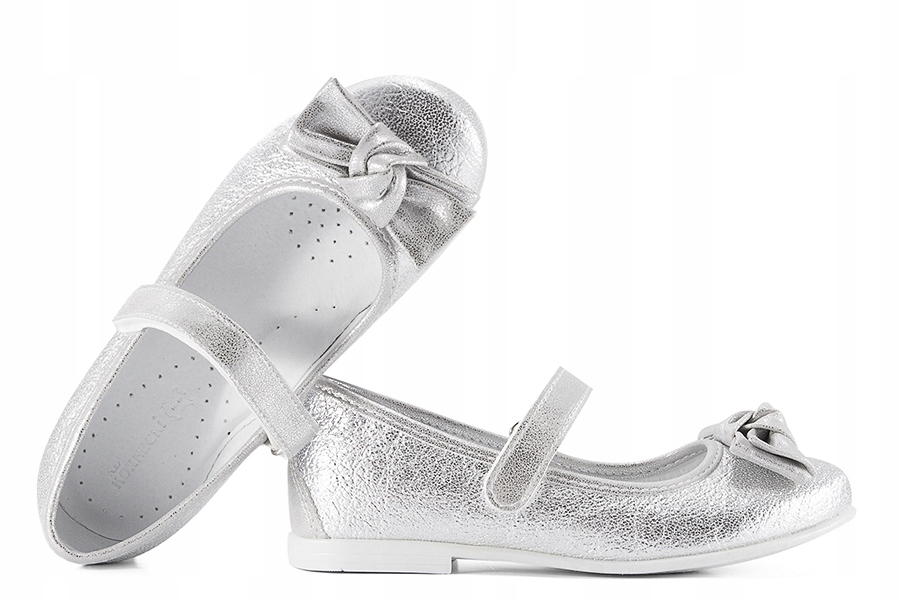 

Kornecki 6096 Balerinki Półbuty Baleriny srebro 28