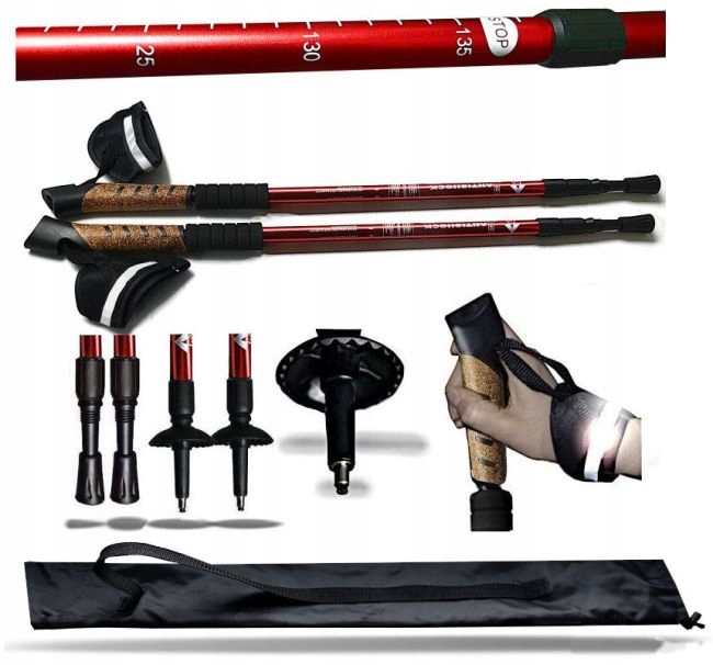 Kije Lekkie Kijki Nordic Walking Odblask Korek .2