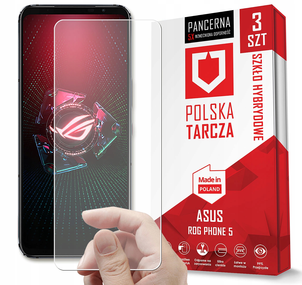 

3PACK Najmocniejsze Szkło Do Asus Rog Phone 5