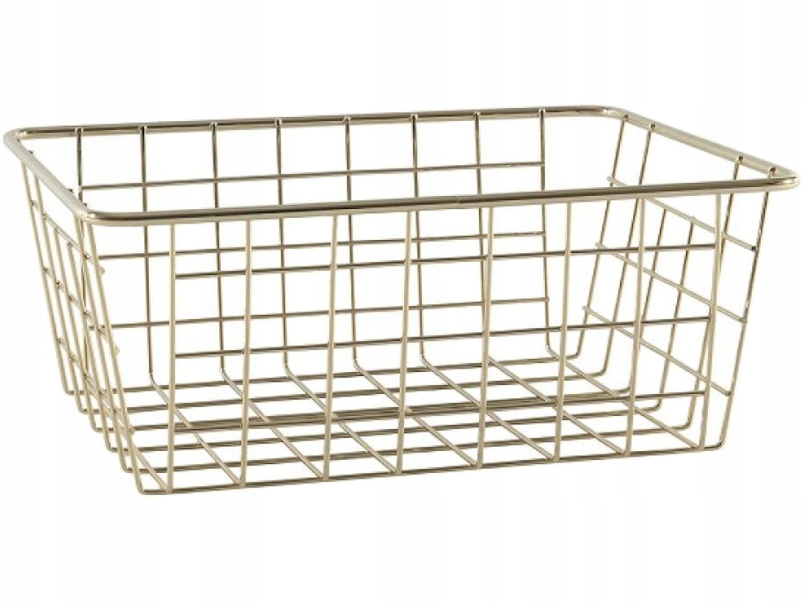 

Ozdobny Metalowy Koszyk na owoce Gold 24x18x10 cm