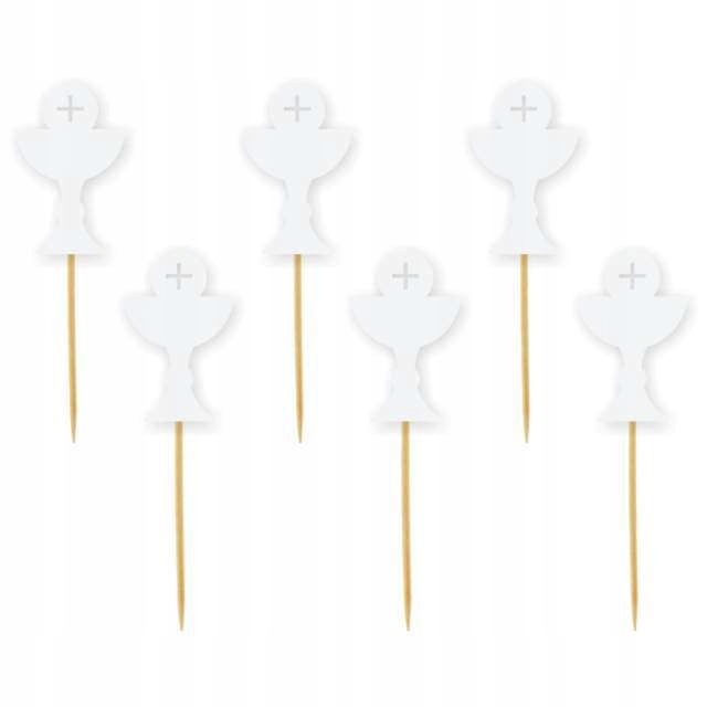 Pikery białe Hostia IHS Pierwsza Komunia Święta