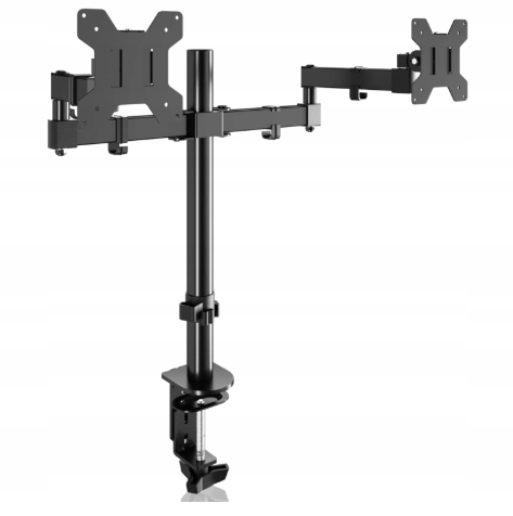 Držák Bracwiser pro dva monitory MD7442. Černý. Pevný. 13"-32" do 10 kg