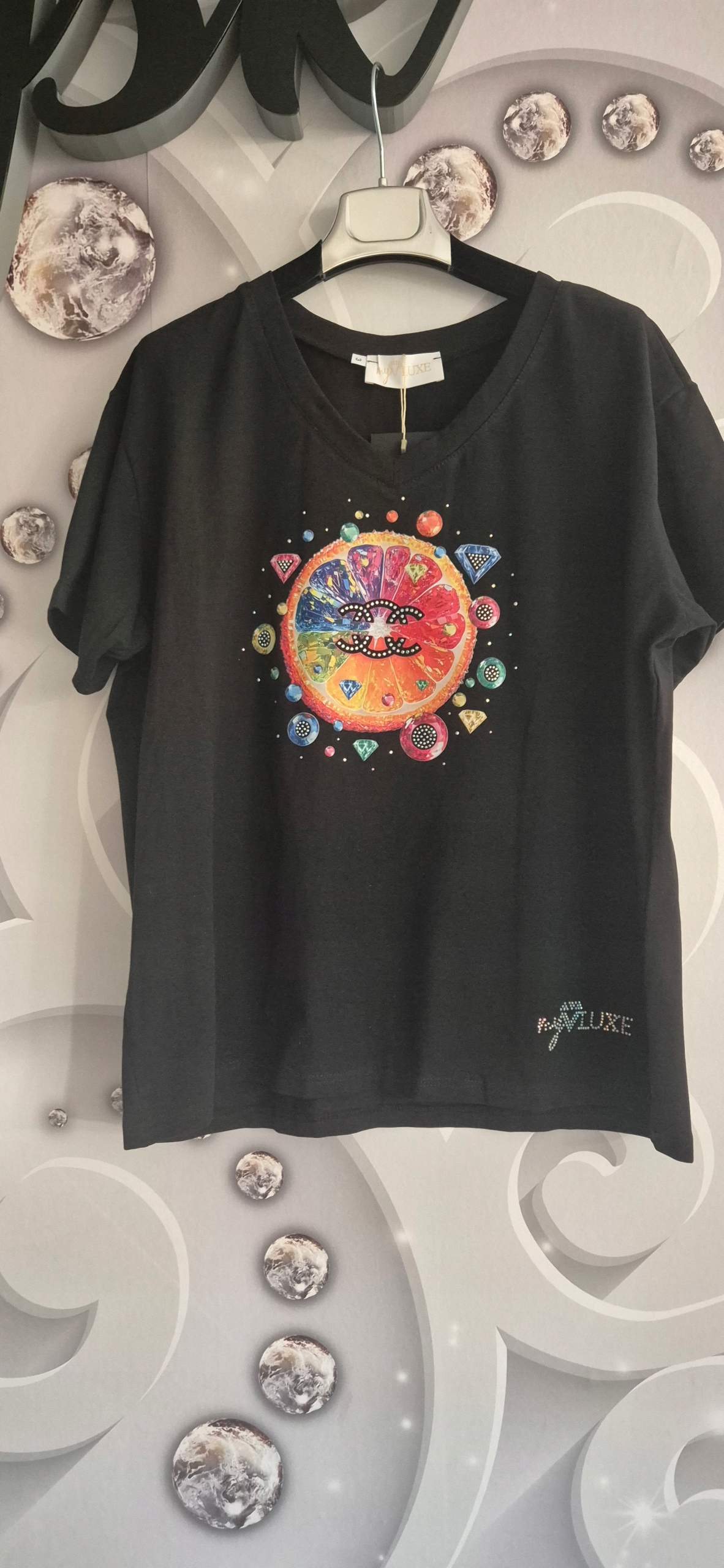 Tričko Halenka My Luxe Uni, S,m, L Vel. 1 černá oranžová