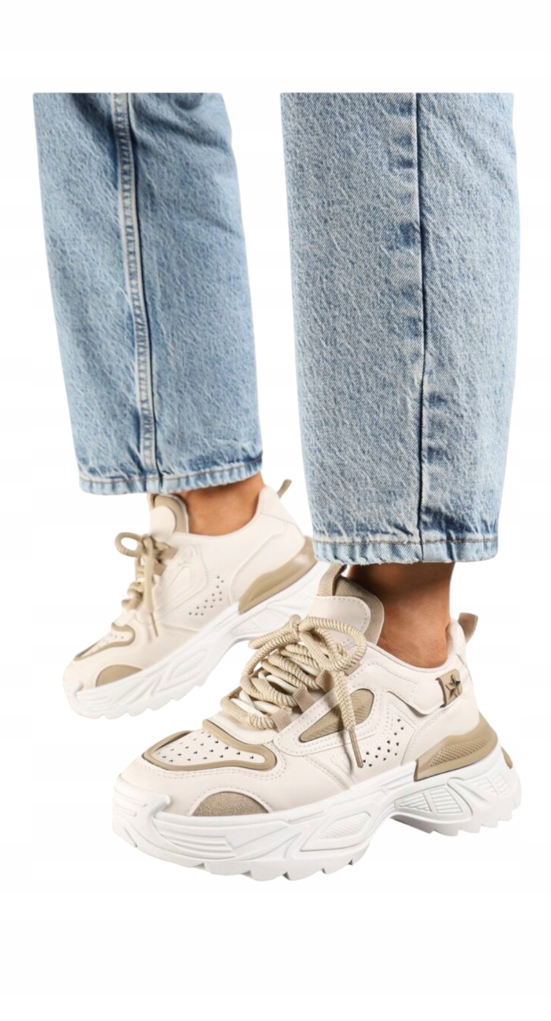 Dámské sportovní tenisky Adidasy Seastar na platformě, béžové, velikost 37