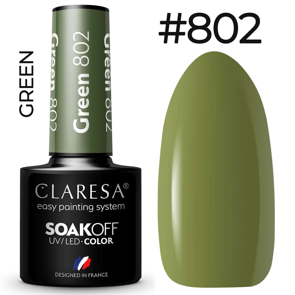 802 Green UV Nagellack 5 ml Claresa — 9