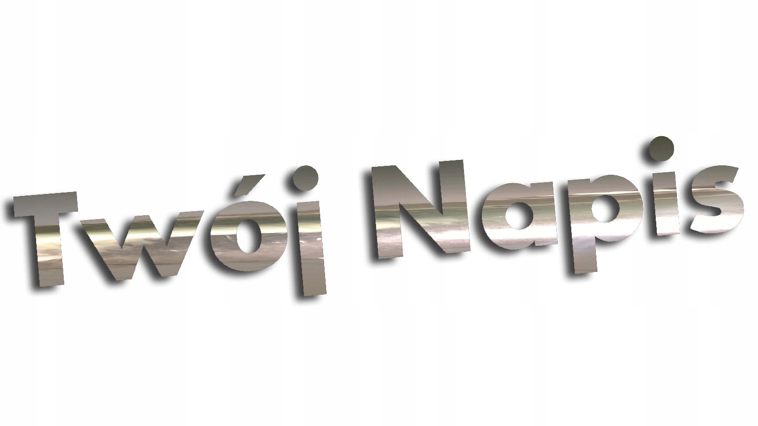 

Wycinana naklejka Twój Napis chrom