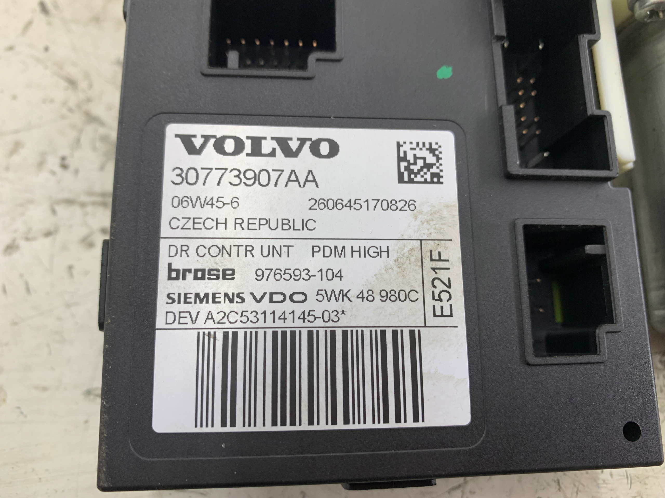 VOLVO V50 and mini motor windows right front 30773907AA