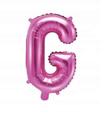 

Balon foliowy Litera G 35cm, ciemno różowy