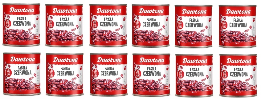 12 x 200 g Dawtona Červené fazole Karton
