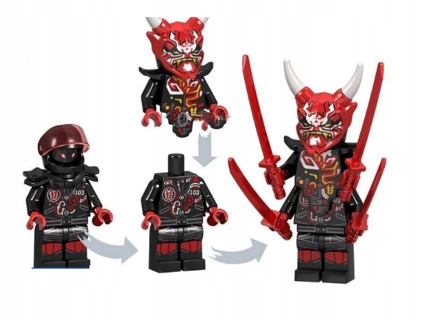 

Figurka Mr.E Ninja Droid 4x katana broń