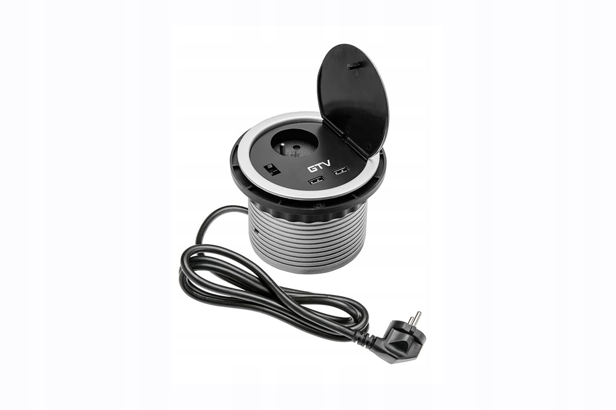 Prodlužovací Kabel stolní zapuštěný 2x Usb uzemnění