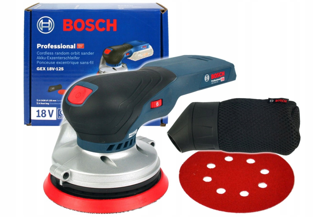 Bosch Gex 18V-125 Szlifierka Mimośrodowa Bezszczotkowa 0601372201 Body