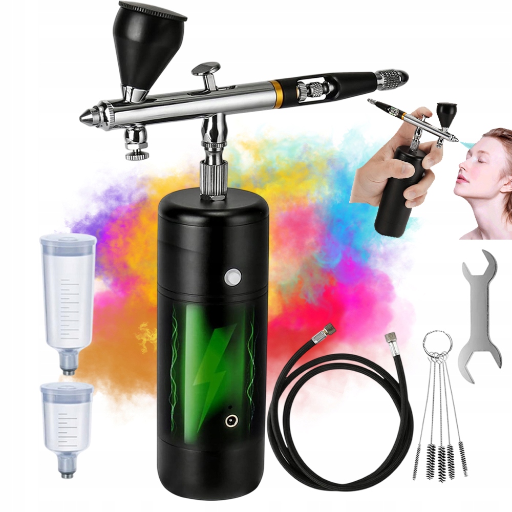 Sada Pro Airbrush S Kompresorem Bezdrátová Akumulátor Mini Pistole