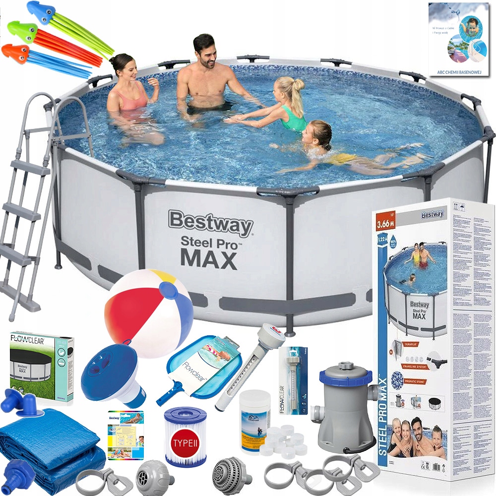 

Basen Ogrodowy Stelażowy Bestway 366x122 Max 22w1