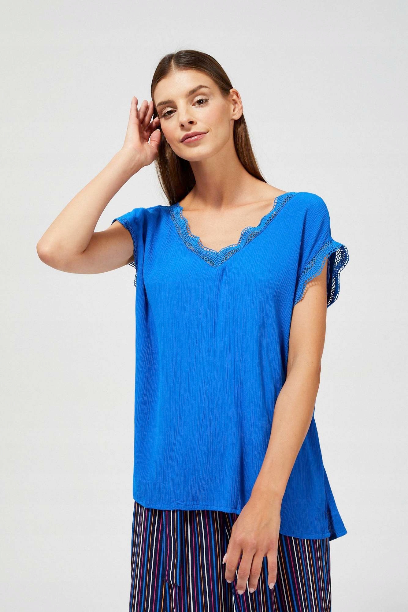 

Moodo Bluzka koronka L-KO-3468 D.blue; Xs