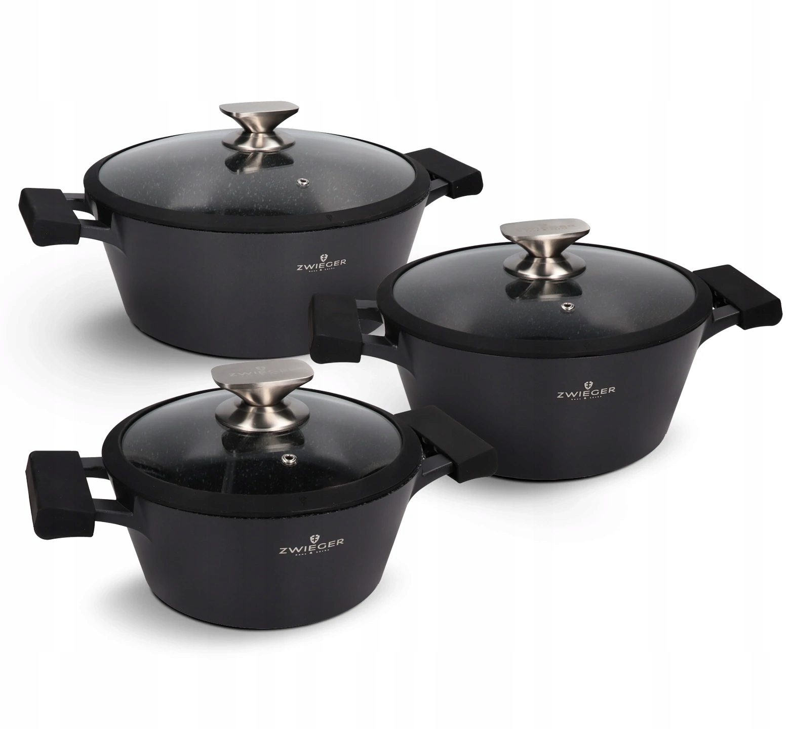 Zestaw garnków Zwieger Black Stone 6 elmentów