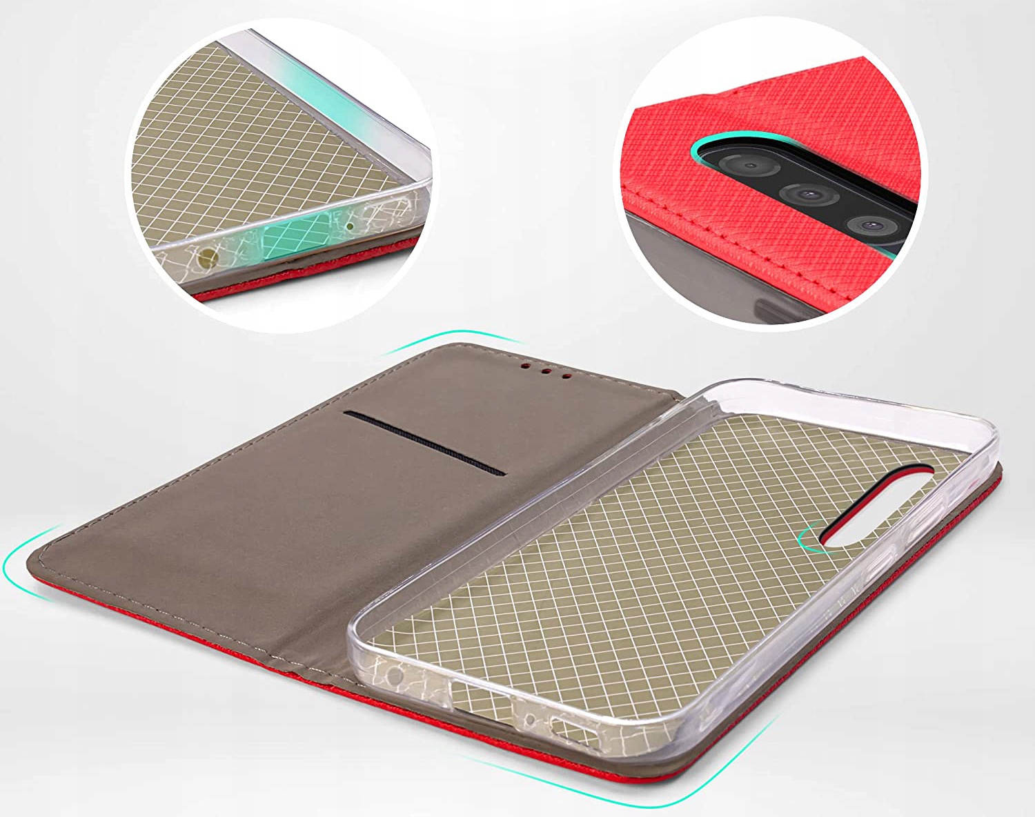 ETUI MAGNES SMART CASE + SZKŁO do SAMSUNG A50 Marka bez marki