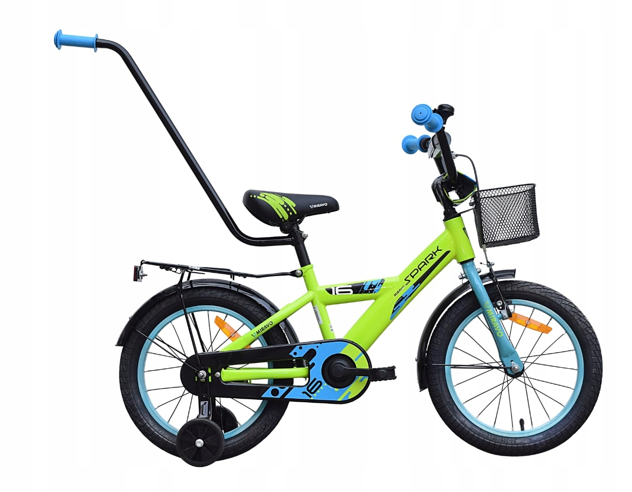 Rowerek Dziecięcy 16 Cali Miravo Rower Dla Chłopca Koszyk Prowadnik