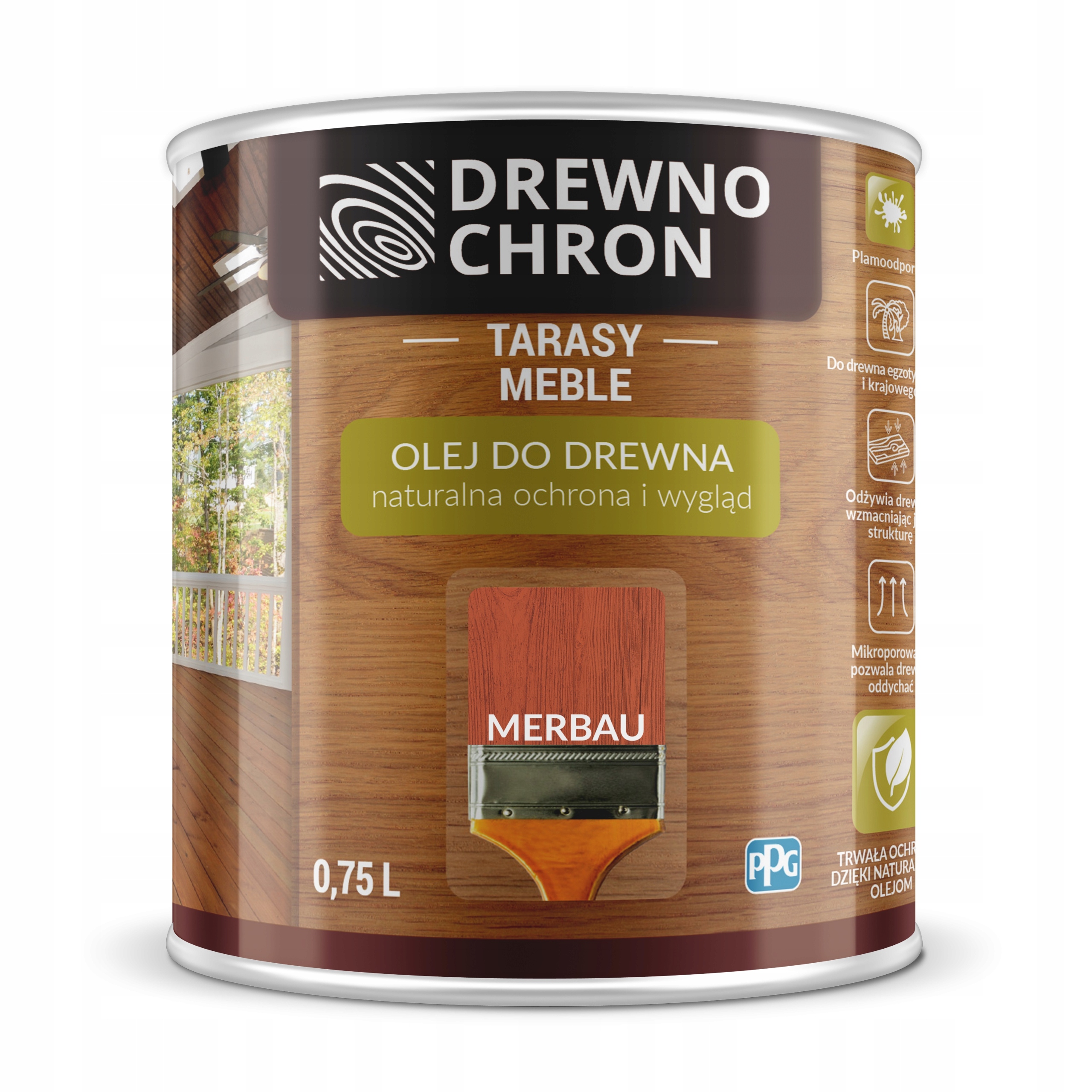 

DrewnoChron Olej do drewna tarasu 0,75L Merbau