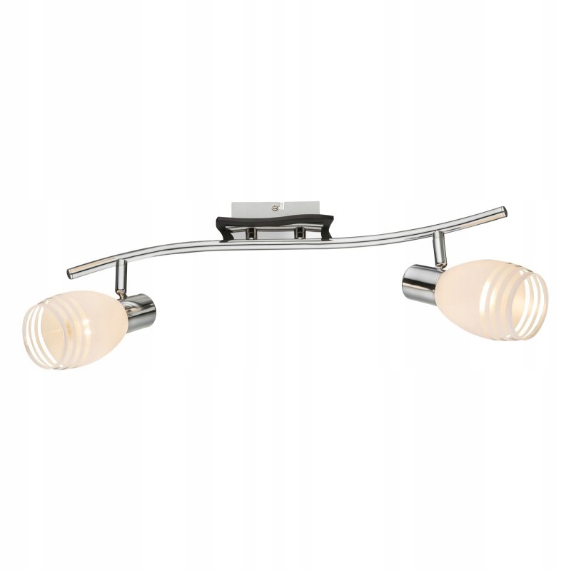 Dvojitá spotová lampa stropní nástěnné svítidlo s nastavitelným skleněným stínidlem