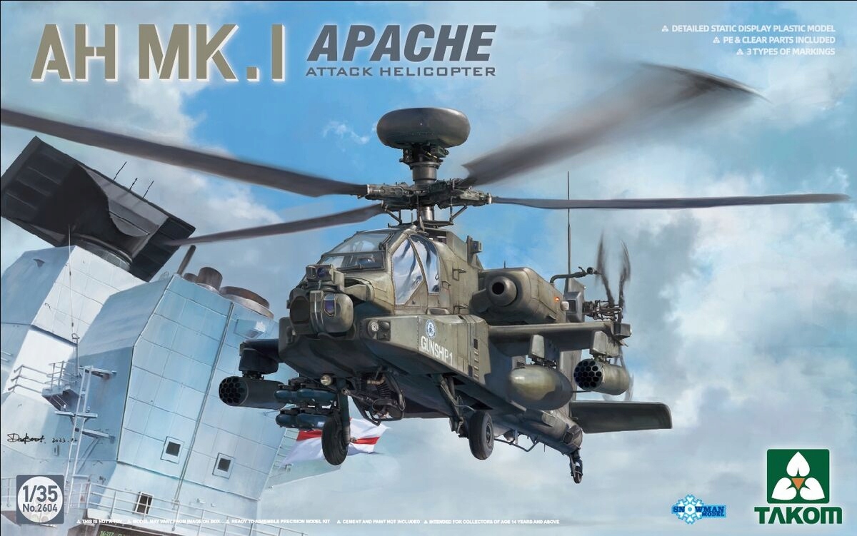 Ah Mk.I Apache (útočný vrtulník) 1:35 Takom 2604