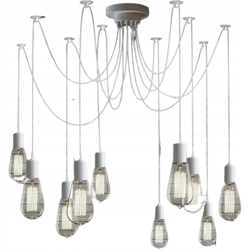 Stropná závesná lampa Pavúk 10 luster 250 cm