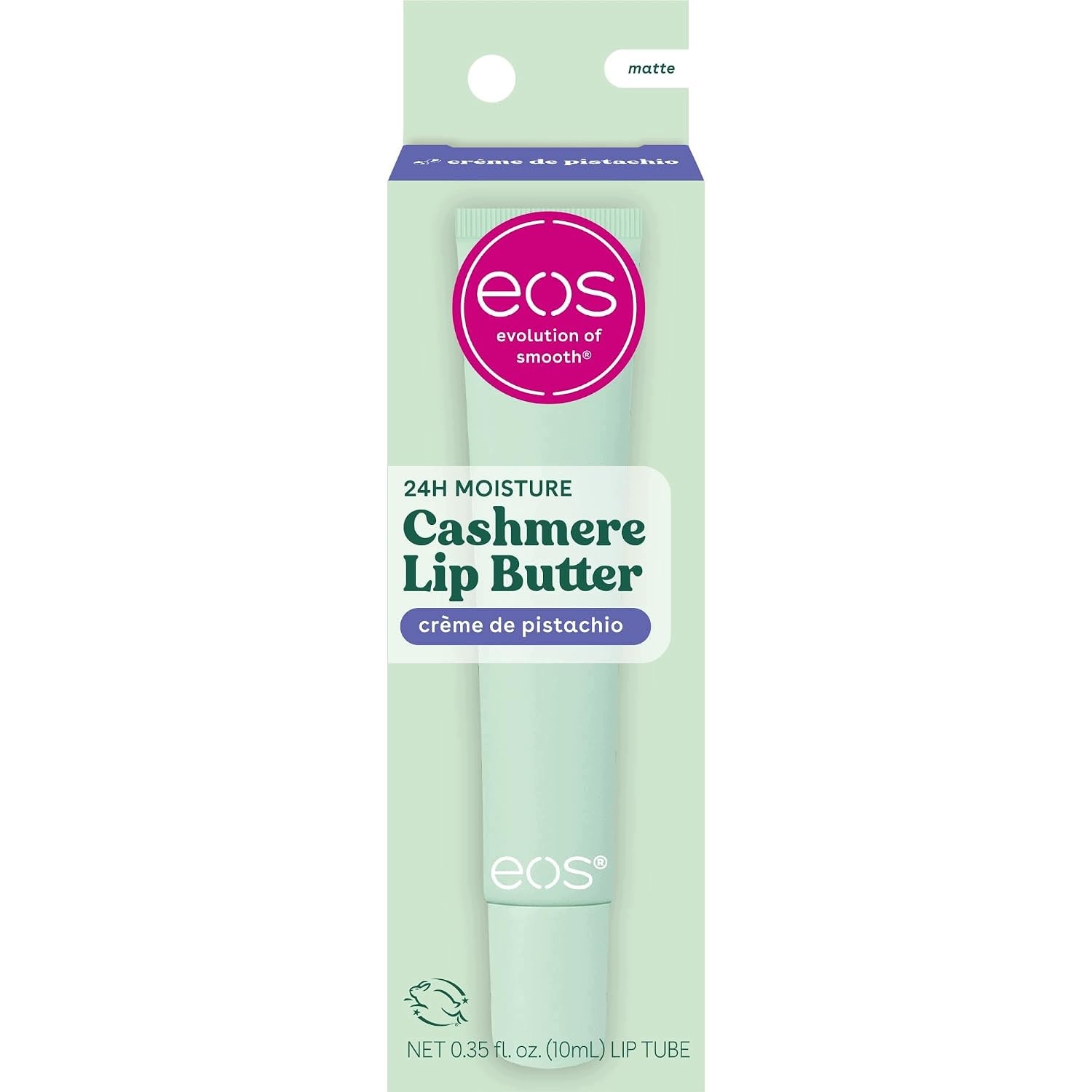 eos Cashmere Lip Butter Creme de pistácie balzám na rty s peptidy 10 ml