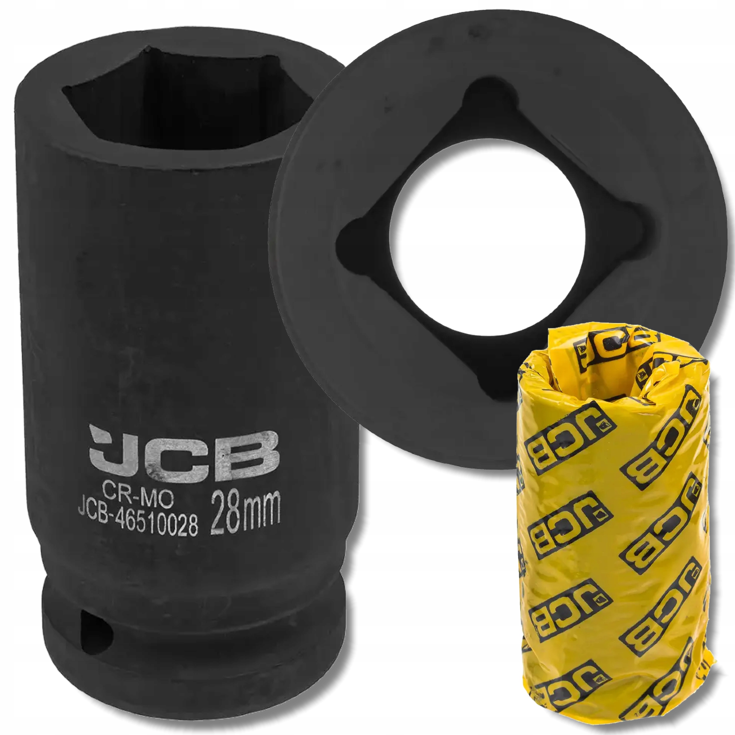 Nasadka udarowa głęboka 3/4" Cr-Mo 6-kątna klucz nasadowy 28 mm Jcb