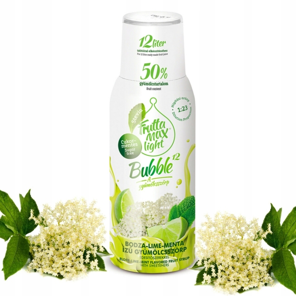 FruttaMax LIGHT SYROP KONCENTRAT DO NAPOI GAZOWANYCH SMAK LIMON-BEZ-MIĘTA EAN (GTIN) 5998571760094