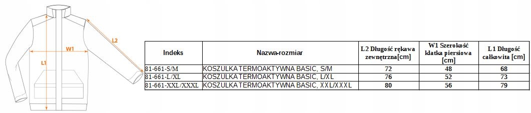 NEO bielizna termoaktywna KOSZULKA BASIC XXL/XXXL Kod producenta 81-661-XXL/XXXL