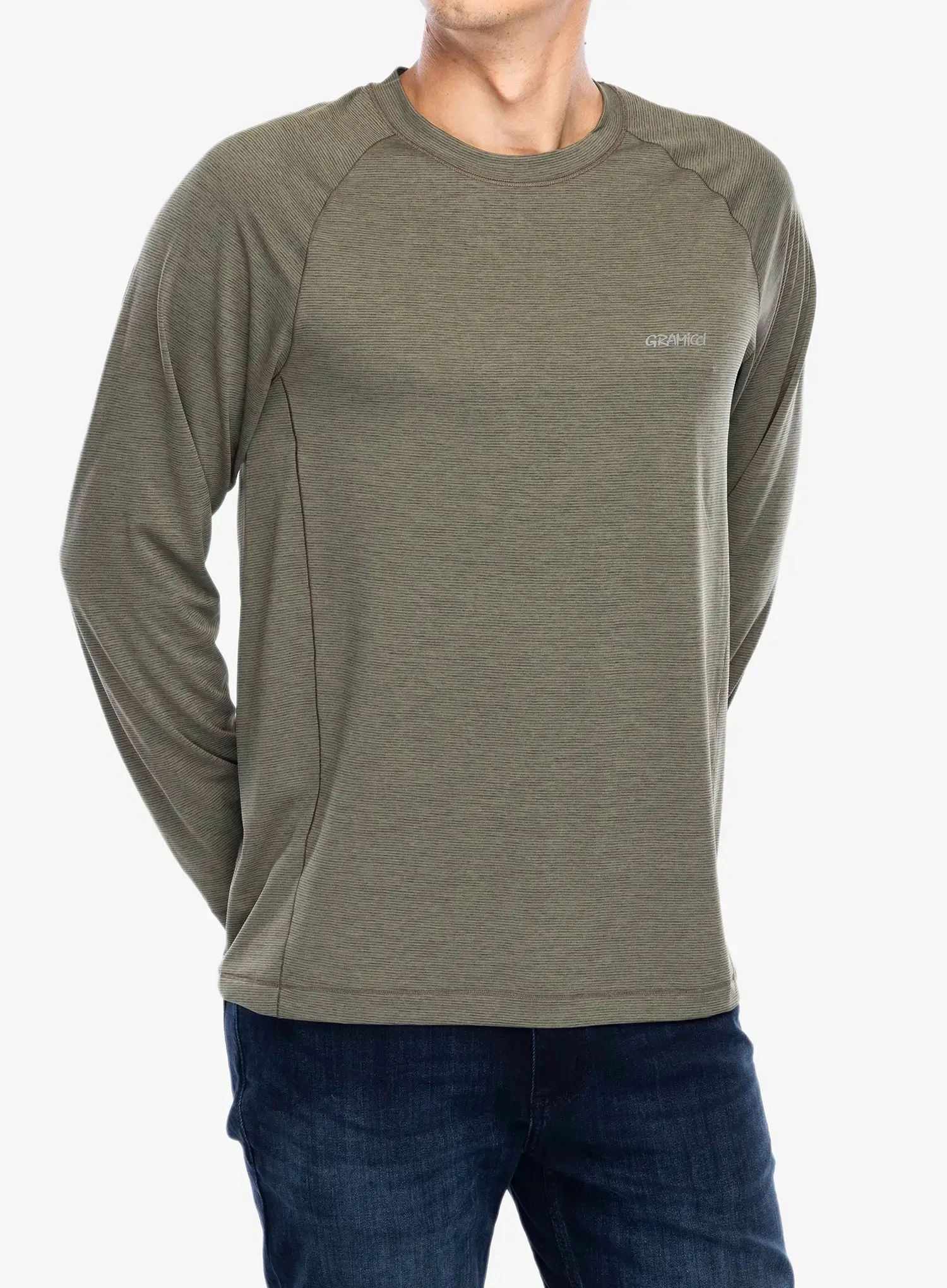 Mikina Gramicci Winter Thermal Ls Crew olivová heather XL
